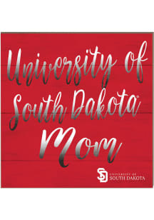 KH Sports Fan South Dakota Coyotes 10in x 10in Mom Sign - Red