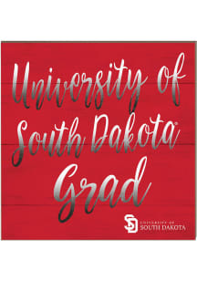KH Sports Fan South Dakota Coyotes 10in x 10in Grad Sign - Red