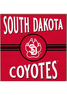 KH Sports Fan South Dakota Coyotes 10x10 Retro Sign - Red