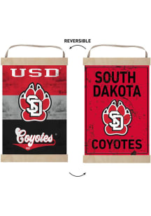 KH Sports Fan South Dakota Coyotes Reversible Retro Banner Sign - Red