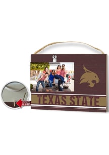 Texas State Bobcats Clip It Colored Logo Photo Picture Frame - Red