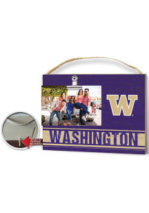 Washington Huskies Clip It Colored Logo Photo Picture Frame - Purple