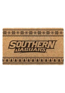 Southern University Jaguars Holiday Logo Door Mat