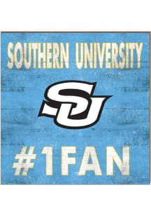KH Sports Fan Southern University Jaguars 10x10 #1 Fan Sign - Blue