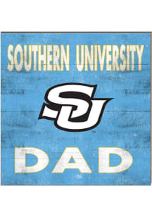 KH Sports Fan Southern University Jaguars 10in x 10in Dad Sign - Blue