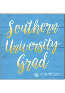 KH Sports Fan Southern University Jaguars 10in x 10in Grad Sign - Blue