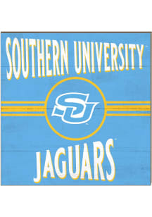 KH Sports Fan Southern University Jaguars 10x10 Retro Sign - Blue