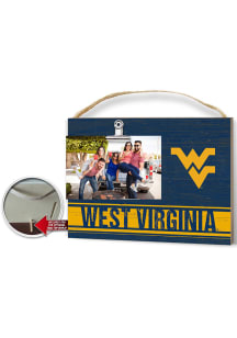 West Virginia Mountaineers Clip It Colored Logo Photo Picture Frame - Gold