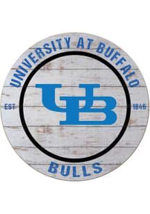 KH Sports Fan Buffalo Bulls 20x20 Weathered Circle Sign - Grey