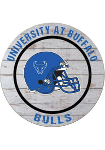 KH Sports Fan Buffalo Bulls Weathered Helmet Circle Sign - Grey