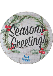 KH Sports Fan Buffalo Bulls 20x20 Weathered Seasons Greetings Sign - Grey