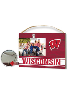 Wisconsin Badgers Clip It Colored Logo Photo Picture Frame - Red