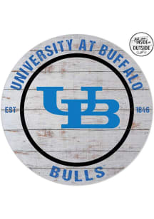 KH Sports Fan Buffalo Bulls 20x20 In Out Weathered Circle Sign - Grey