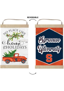 KH Sports Fan Syracuse Orange Holiday Reversible Banner Sign - White