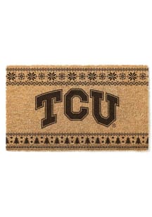 TCU Horned Frogs Holiday Logo Door Mat