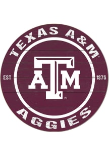 KH Sports Fan Texas A&M Aggies 20x20 Colored Circle Sign - Maroon