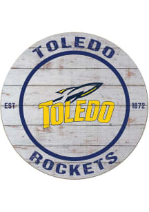 KH Sports Fan Toledo Rockets 20x20 Weathered Circle Sign - Grey