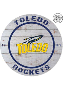 KH Sports Fan Toledo Rockets 20x20 In Out Weathered Circle Sign - Grey