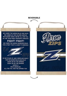 KH Sports Fan Akron Zips Fight Song Reversible Banner Sign - Blue