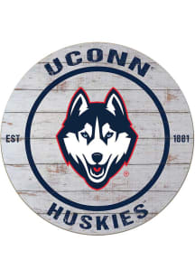 KH Sports Fan UConn Huskies 20x20 Weathered Circle Sign - Grey