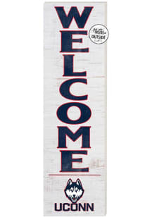 KH Sports Fan UConn Huskies 10x35 Welcome Sign - White