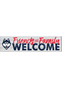 KH Sports Fan UConn Huskies 40x10 Welcome Sign - White