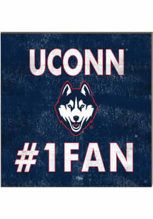 KH Sports Fan UConn Huskies 10x10 #1 Fan Sign - White
