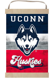 KH Sports Fan UConn Huskies Reversible Retro Banner Sign - White