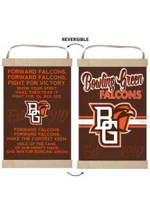 KH Sports Fan Bowling Green Falcons Fight Song Reversible Banner Sign - Orange