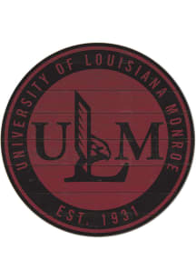 KH Sports Fan Louisiana-Monroe Warhawks 20x20 Colored Circle Sign - Maroon