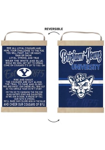 KH Sports Fan BYU Cougars Fight Song Reversible Banner Sign - Blue