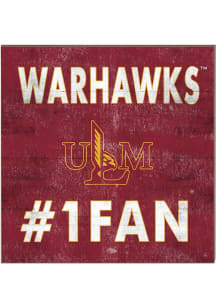 KH Sports Fan Louisiana-Monroe Warhawks 10x10 #1 Fan Sign - Maroon