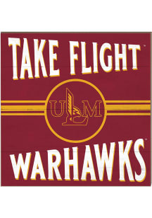 KH Sports Fan Louisiana-Monroe Warhawks 10x10 Retro Sign - Maroon