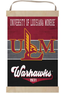 KH Sports Fan Louisiana-Monroe Warhawks Reversible Retro Banner Sign - Maroon