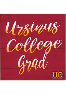 KH Sports Fan Ursinus Bears 10in x 10in Grad Sign - Red