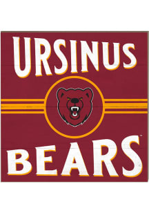 KH Sports Fan Ursinus Bears 10x10 Retro Sign - Red