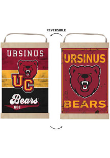 KH Sports Fan Ursinus Bears Reversible Retro Banner Sign - Red