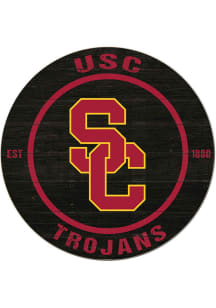 KH Sports Fan USC Trojans 20x20 Colored Circle Sign - Cardinal