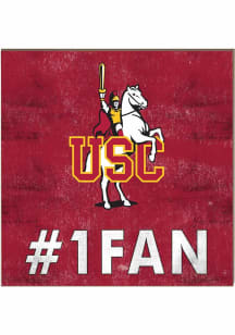 KH Sports Fan USC Trojans 10x10 #1 Fan Sign - Cardinal