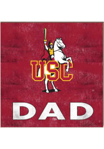 KH Sports Fan USC Trojans 10in x 10in Dad Sign - Cardinal