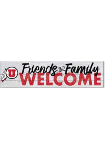 KH Sports Fan Utah Utes 40x10 Welcome Sign - Red