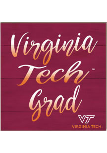 KH Sports Fan Virginia Tech Hokies 10in x 10in Grad Sign - Maroon