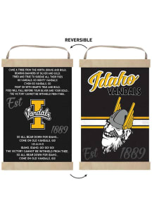 KH Sports Fan Idaho Vandals Fight Song Reversible Banner Sign - Silver