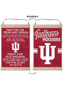 KH Sports Fan Indiana Hoosiers Fight Song Reversible Banner Sign - Red