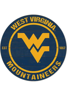 KH Sports Fan West Virginia Mountaineers 20x20 Colored Circle Sign - Gold