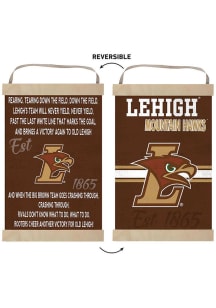 KH Sports Fan Lehigh University Fight Song Reversible Banner Sign - Brown