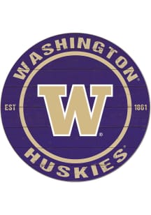 KH Sports Fan Washington Huskies 20x20 Colored Circle Sign - Purple