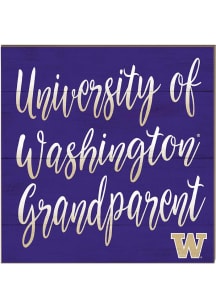 KH Sports Fan Washington Huskies 10in x 10in Grandparents Sign - Purple