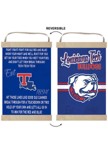 KH Sports Fan Louisiana Tech Bulldogs Fight Song Reversible Banner Sign - Red