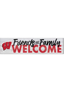 KH Sports Fan Wisconsin Badgers 40x10 Welcome Sign - Cardinal